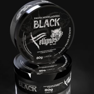 Pasta Modeladora Black Fellynos 80g Disfarce de Fios Brancos